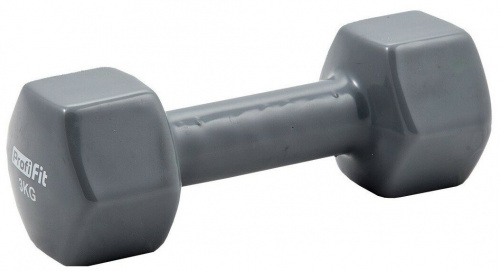 Гантель виниловая PROFI-FIT, 3 кг, grey Гантель виниловая PROFI-FIT, 3 кг, grey
