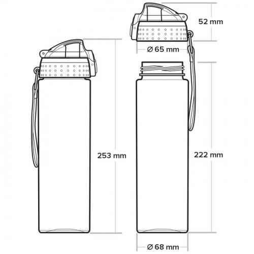 Бутылка для воды (SN2035-Green-no) 700 мл. зеленая