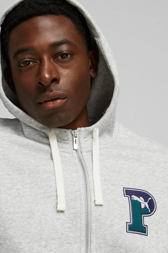 Толстовка PUMA SQUAD Fz Hoodie Fl 67678904, серый 