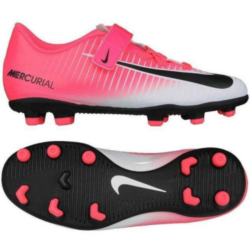 NIKE Бутсы JR MERCURIAL VORTEX III (V) FG, white, pink