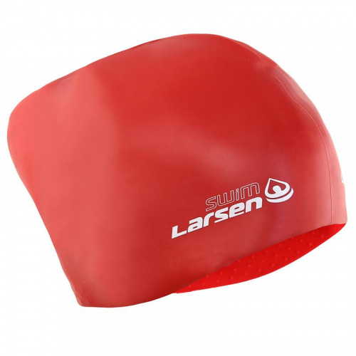 Шапочка для плавания для длинных волос LARSEN LC-SC807, red