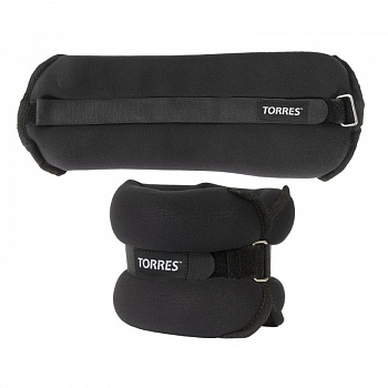 TORRES Утяжелители универсальные PL110184, 2шт*2кг, black TORRES Утяжелители универсальные PL110184, 2шт*2кг, black