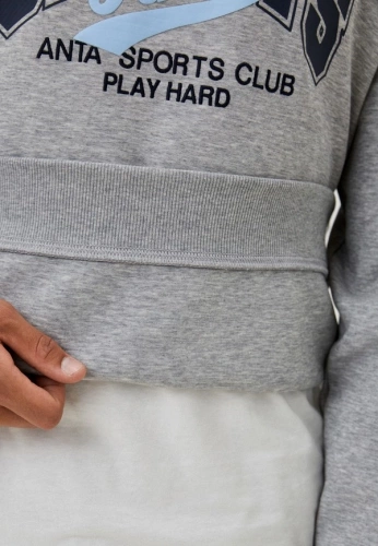 Свитшот Anta 852338701-3 серый