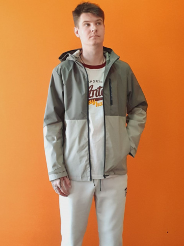 Ветровка ANTA 852527624-2 серо-зеленый 