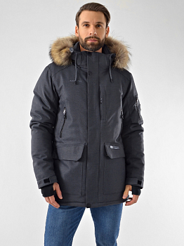 Куртка парка зимняя AZIMUTH  221/21860-83, dark grey