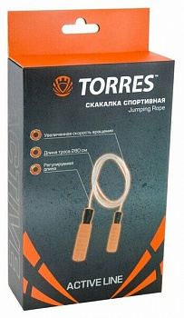 Скакалка TORRES AL1002, метал. трос