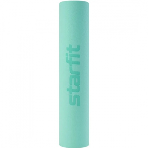 Коврик для фитнеса и йоги STARFIT FM-201 TPE, 0,6 см, 183x61 см, мятный/серый