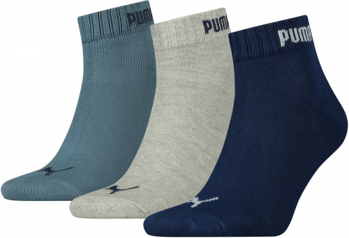 PUMA Носки Sneaker-V 3-Pack, blue, dark blue, grey PUMA Носки Sneaker-V 3-Pack, blue, dark blue, grey