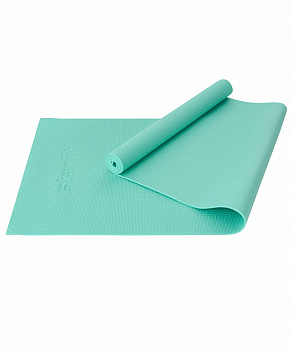 Коврик для фитнеса и йоги STARFIT FM-101 PVC, 0,4 см, 183x61 см, мятный
