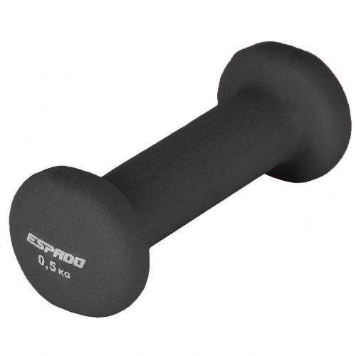 Гантель неопреновая ESPADO ES1115, 0.5 кг, black