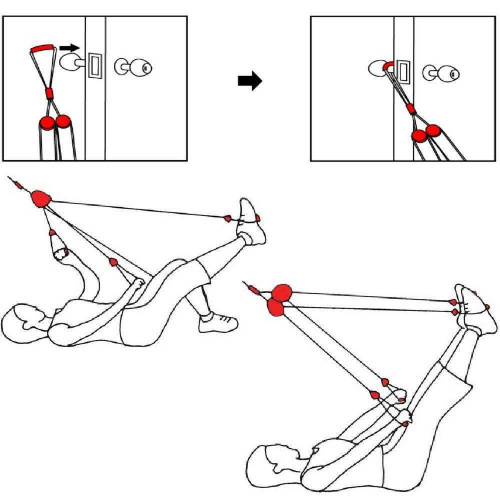 Тренажер для растяжки Torres YL0003, длина шнура 210см, blue Тренажер для растяжки Torres YL0003, длина шнура 210см, blue