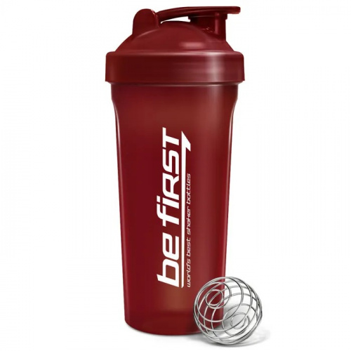Шейкер Be First TS 1038-CHERRY 1000 мл вишневый, с шариком