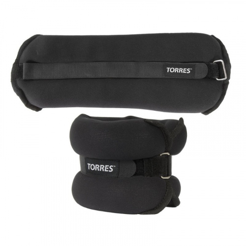 TORRES Утяжелители универсальные PL110184, 2шт*2кг, black TORRES Утяжелители универсальные PL110184, 2шт*2кг, black