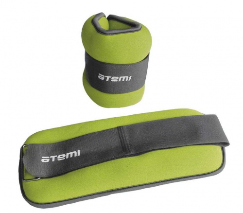 ATEMI Утяжелители неопреновые AAW013, 2шт*1,5кг, green, grey