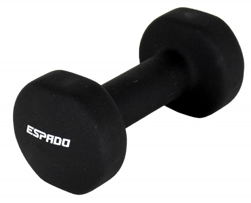 Гантель неопреновая ESPADO ES1115, 4 кг, black