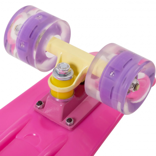 Мини-круизер светящиеся колеса PNB-01GW, pink Мини-круизер светящиеся колеса PNB-01GW, pink