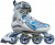 Коньки роликовые женские ATEMI X9 Abec7 lady, 84мм, blue, white, grey
